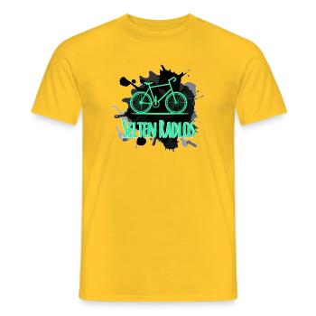 Bicyclette - T-shirt homme - jaune - Devant - AI Model Male 178 dark (178cm)