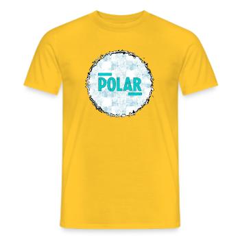Polar Eisblau Logo Muster - Men's T-Shirt - yellow - Front - AI Model Male 178 dark (178cm)