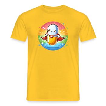Médecin Médecine Médicament de la Pilule de Super-Héros Infirmière - T-shirt homme - jaune - Devant - AI Model Male 178 dark (178cm)