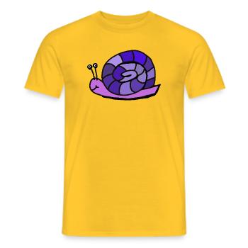 - Snail Cartoon Kids Child - Men's T-Shirt - yellow - Front - AI Model Male 178 dark (178cm)