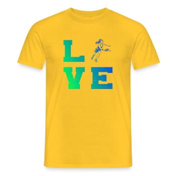Pickleball Sports Idea for Pickleball Community Fans - Men's T-Shirt - yellow - Front - AI Model Male 178 dark (178cm)