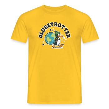 Globetrotteur, soif de voyage - T-shirt homme - jaune - Devant - AI Model Male 178 dark (178cm)