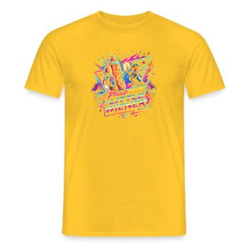 Fier d’avoir un peu de Viennois - T-shirt homme - jaune - Devant - AI Model Male 178 dark (178cm)