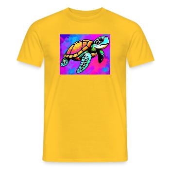 Schildkröte - Männer T-Shirt - Gelb - Vorne - AI Model Male 178 dark (178cm)