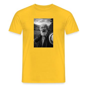 Galileo Galilei Selbstporträt - Männer T-Shirt - Gelb - Vorne - AI Model Male 178 dark (178cm)