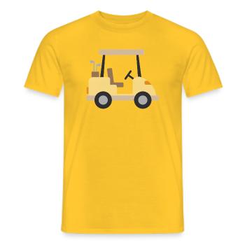 Beige Golfwagen - Männer T-Shirt - Gelb - Vorne - AI Model Male 178 dark (178cm)
