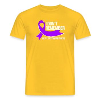Epilepsy - Men's T-Shirt - yellow - Front - AI Model Male 178 dark (178cm)