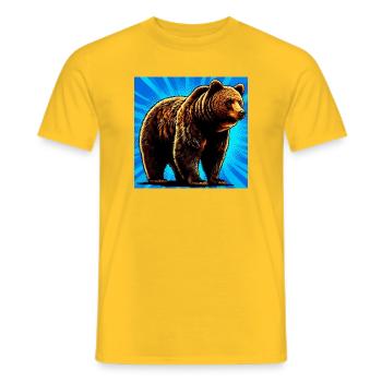 ours - T-shirt homme - jaune - Devant - AI Model Male 178 dark (178cm)