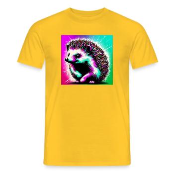 hérisson - T-shirt homme - jaune - Devant - AI Model Male 178 dark (178cm)