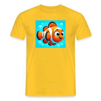 Poisson-clown - T-shirt homme - jaune - Devant - AI Model Male 178 dark (178cm)