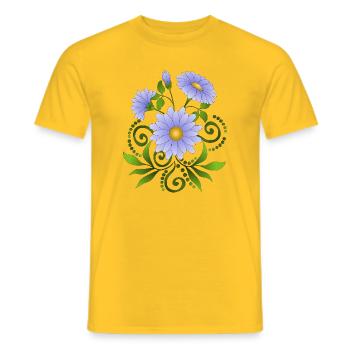 Fleur - T-shirt homme - jaune - Devant - AI Model Male 178 dark (178cm)