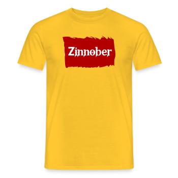 Zinnober - Männer T-Shirt - Gelb - Vorne - AI Model Male 178 dark (178cm)