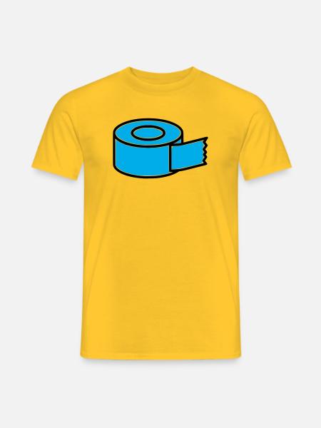 Tape Roll Comic - Men's T-Shirt - yellow