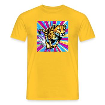 Gepard - Männer T-Shirt - Gelb - Vorne - AI Model Male 178 dark (178cm)