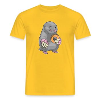 Donut Taupe - T-shirt homme - jaune - Devant - AI Model Male 178 dark (178cm)
