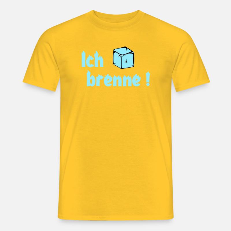 Ich brenne - Männer T-Shirt - Gelb
