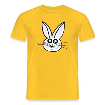 Hase Ostern Hase Hasen - Männer T-Shirt - Gelb - Vorne - AI Model Male 178 dark (178cm)