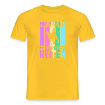Reiten Pferdeliebhaber Reiterhof Pferde - Männer T-Shirt - Gelb - Vorne - AI Model Male 178 dark (178cm)