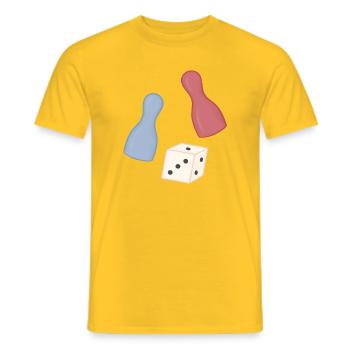 Pastel Cube & Tiller Design - Men's T-Shirt - yellow - Front - AI Model Male 178 dark (178cm)