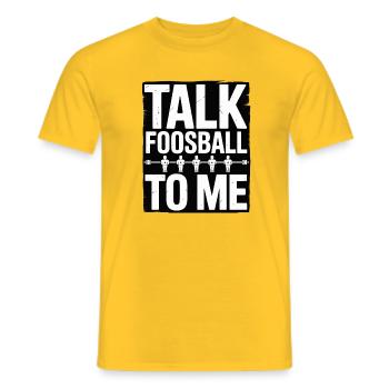 Table Soccer Evolution Funny Foosball Foosball - Men's T-Shirt - yellow - Front - AI Model Male 178 dark (178cm)