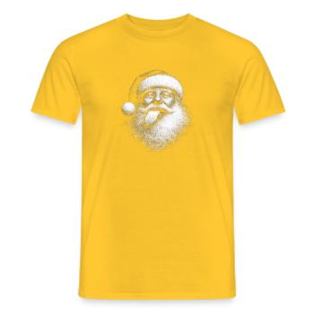 Schwarzweiß Santa Zunge - Männer T-Shirt - Gelb - Vorne - AI Model Male 178 dark (178cm)