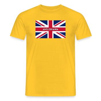 Anglomania - Men's T-Shirt - yellow - Front - AI Model Male 178 dark (178cm)