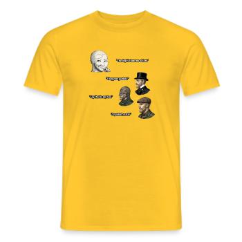 PROENGLAND - Men's T-Shirt - yellow - Front - AI Model Male 178 dark (178cm)