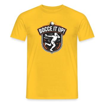 Boccia King Präzision Leidenschaft - Männer T-Shirt - Gelb - Vorne - AI Model Male 178 dark (178cm)