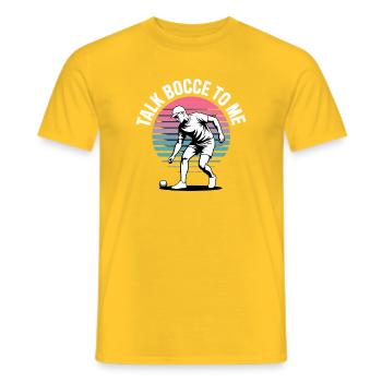 Boccia King Precision Passion - Men's T-Shirt - yellow - Front - AI Model Male 178 dark (178cm)