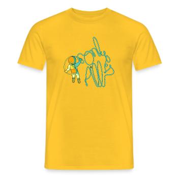 SEULEMENT C’EST TOUT - T-shirt homme - jaune - Devant - AI Model Male 178 dark (178cm)