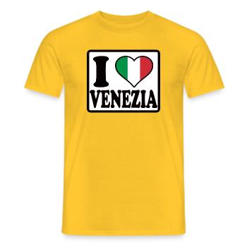 Ich liebe Venedig - Männer T-Shirt - Gelb - Vorne - AI Model Male 178 dark (178cm)