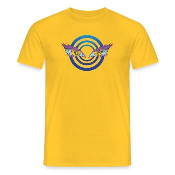 RingsEyes Wings Gaze - Men's T-Shirt - yellow - Front - AI Model Male 178 dark (178cm)