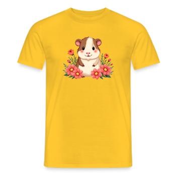 guinea pig - Men's T-Shirt - yellow - Front - AI Model Male 178 dark (178cm)