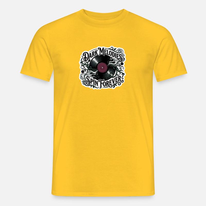 Dark Melodies Spin Forever - Men’s T-shirt - yellow