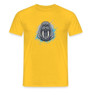 Morse en couleur splash - T-shirt homme - jaune - Devant - AI Model Male 178 dark (178cm)