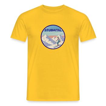 Stubaital - Männer T-Shirt - Gelb - Vorne - AI Model Male 178 dark (178cm)
