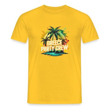 Équipe du parti grec - T-shirt homme - jaune - Devant - AI Model Male 178 dark (178cm)