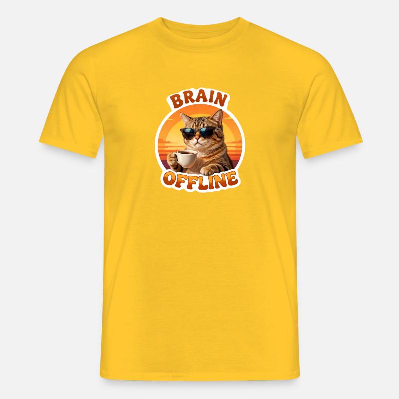 Chat Offline Café Soleil - Männer T-Shirt - Gelb