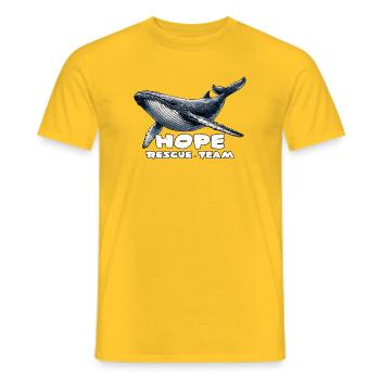 Hope Rettungsteam Wal Ostsee - Männer T-Shirt - Gelb - Vorne - AI Model Male 178 dark (178cm)