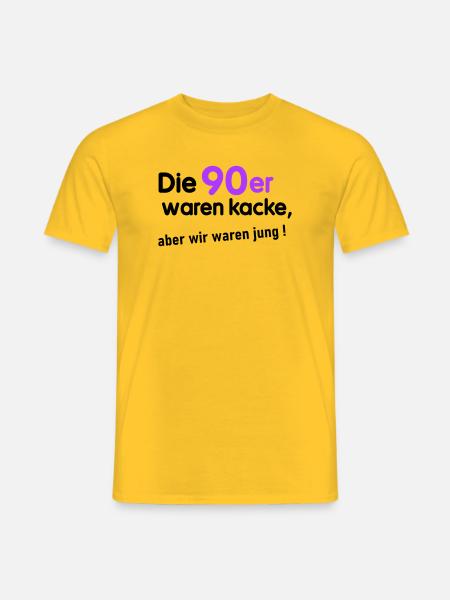 90er waren kacke - Männer T-Shirt - Gelb