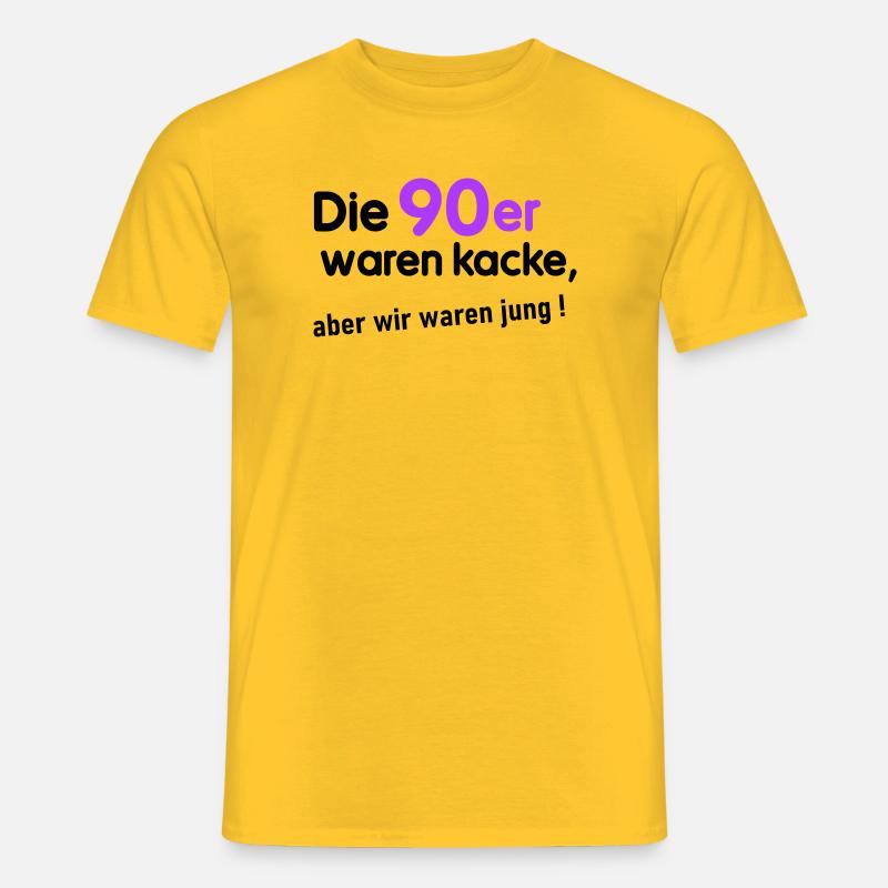 90er waren kacke - Männer T-Shirt - Gelb
