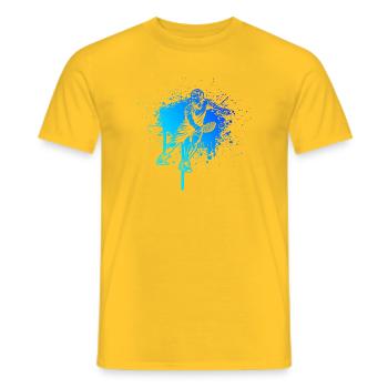 Pickleball players Fans love pickleball sports - Men's T-Shirt - yellow - Front - AI Model Male 178 dark (178cm)