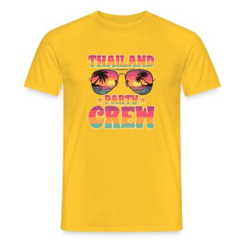 Thailand Party Crew - Männer T-Shirt - Gelb - Vorne - AI Model Male 178 dark (178cm)