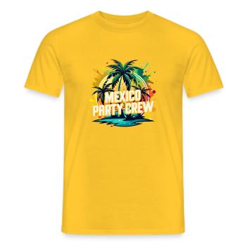 Mexiko Party Crew - Männer T-Shirt - Gelb - Vorne - AI Model Male 178 dark (178cm)