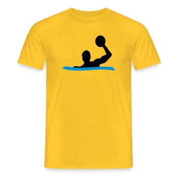 Waterpolo - T-shirt homme - jaune - Devant - AI Model Male 178 dark (178cm)