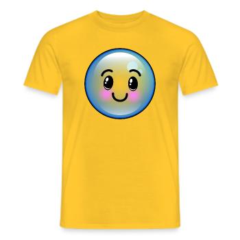 Cute Blue Bubble - Men's T-Shirt - yellow - Front - AI Model Male 178 dark (178cm)