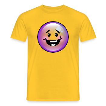 Cute Purple Bubble - Men's T-Shirt - yellow - Front - AI Model Male 178 dark (178cm)