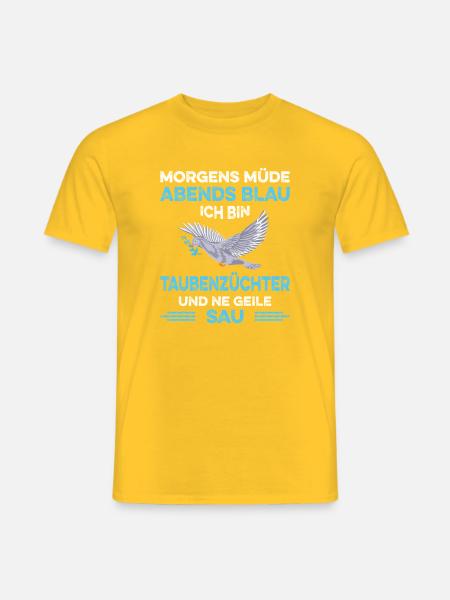 Taubenzüchter Spruch Lustig Taubenflüsterer - Männer T-Shirt - Gelb