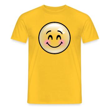 Cute Grey Bubble - Men's T-Shirt - yellow - Front - AI Model Male 178 dark (178cm)