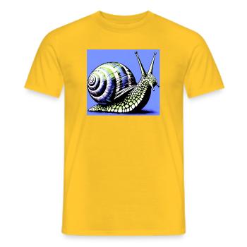 Escargot - T-shirt homme - jaune - Devant - AI Model Male 178 dark (178cm)